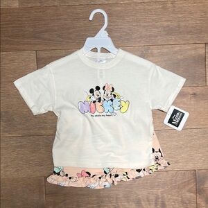 Disney Mickey Tshirt and shorts set